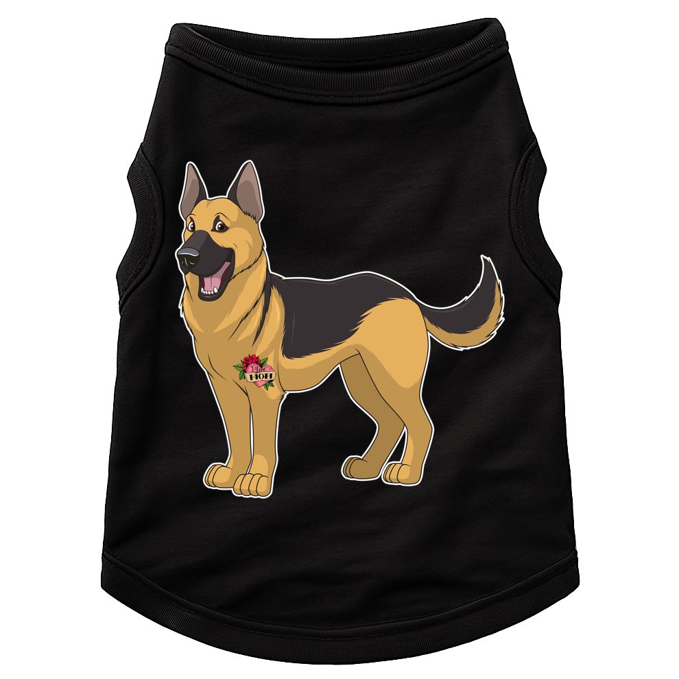 I Love Mom Tattoo German Shepard Doggie Tank