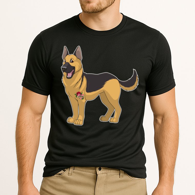 I Love Mom Tattoo German Shepard Cooling Performance Crew T-Shirt