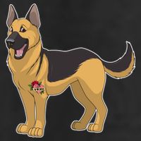 I Love Mom Tattoo German Shepard Beanie