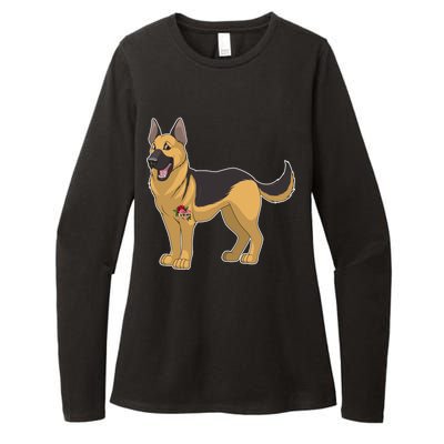 I Love Mom Tattoo German Shepard Womens CVC Long Sleeve Shirt