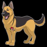I Love Mom Tattoo German Shepard Flat Bill Trucker Hat