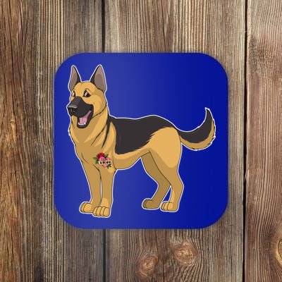 I Love Mom Tattoo German Shepard Coaster