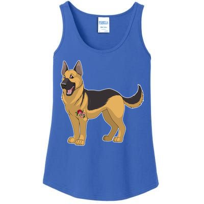 I Love Mom Tattoo German Shepard Ladies Essential Tank