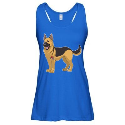 I Love Mom Tattoo German Shepard Ladies Essential Flowy Tank