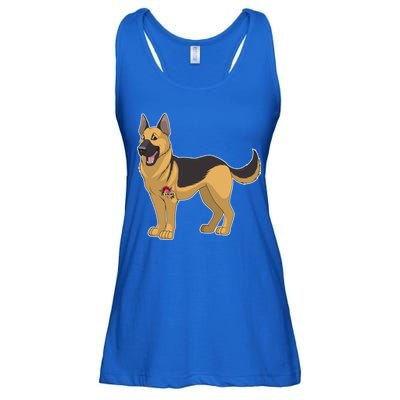 I Love Mom Tattoo German Shepard Ladies Essential Flowy Tank