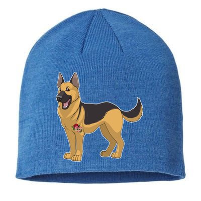 I Love Mom Tattoo German Shepard Sustainable Beanie