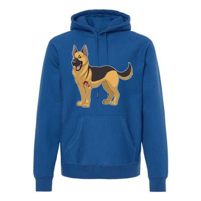 I Love Mom Tattoo German Shepard Premium Hoodie