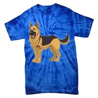 I Love Mom Tattoo German Shepard Tie-Dye T-Shirt