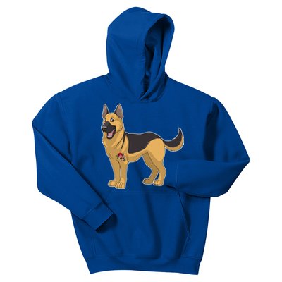 I Love Mom Tattoo German Shepard Kids Hoodie