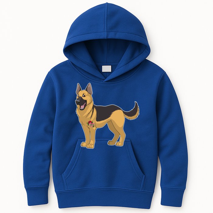 I Love Mom Tattoo German Shepard Kids Hoodie