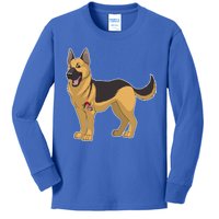 I Love Mom Tattoo German Shepard Kids Long Sleeve Shirt