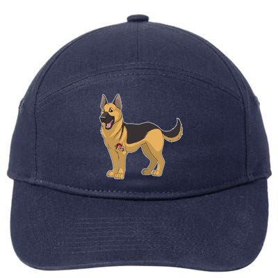 I Love Mom Tattoo German Shepard 7-Panel Snapback Hat