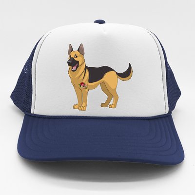 I Love Mom Tattoo German Shepard Trucker Hat