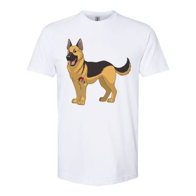 I Love Mom Tattoo German Shepard Softstyle® CVC T-Shirt