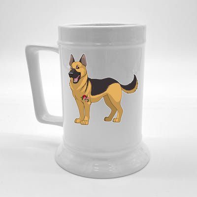 I Love Mom Tattoo German Shepard Beer Stein