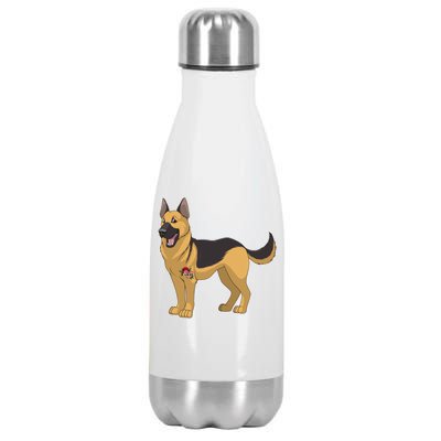 I Love Mom Tattoo German Shepard Stainless Steel Insulated Water Bottle