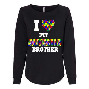 I Love My Autistic Brother Autism Womens California Wash Sweatshirt