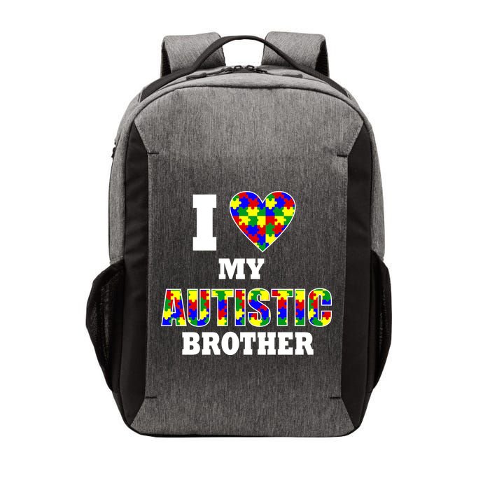 I Love My Autistic Brother Autism Vector Backpack