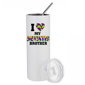 I Love My Autistic Brother Autism Stainless Steel Tumbler