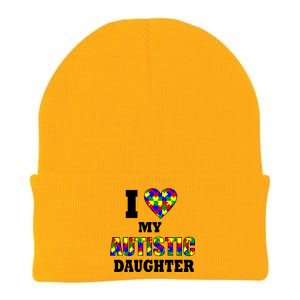 I Love My Autistic Daughter Autism Knit Cap Winter Beanie