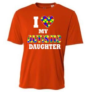 I Love My Autistic Daughter Autism Cooling Performance Crew T-Shirt