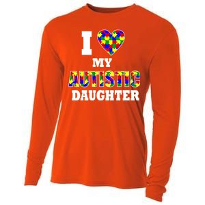 I Love My Autistic Daughter Autism Cooling Performance Long Sleeve Crew