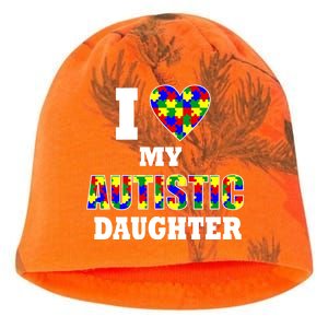 I Love My Autistic Daughter Autism Kati - Camo Knit Beanie