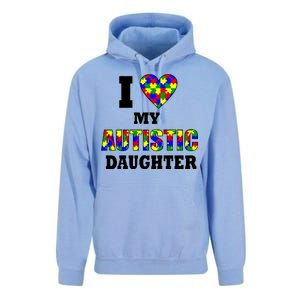 I Love My Autistic Daughter Autism Unisex Surf Hoodie