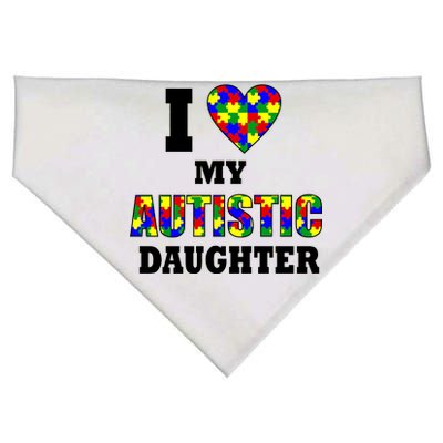 I Love My Autistic Daughter Autism USA-Made Doggie Bandana