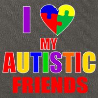 I Love My Autistic Friends Cotton Canvas Backpack