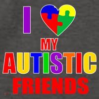 I Love My Autistic Friends Vector Backpack