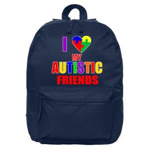 I Love My Autistic Friends 16 in Basic Backpack