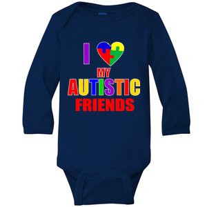 I Love My Autistic Friends Baby Long Sleeve Bodysuit