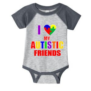 I Love My Autistic Friends Infant Baby Jersey Bodysuit