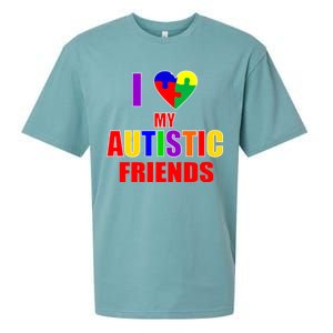 I Love My Autistic Friends Sueded Cloud Jersey T-Shirt