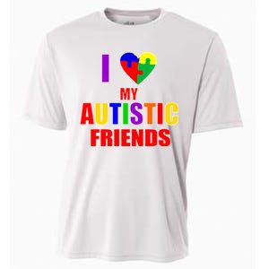 I Love My Autistic Friends Cooling Performance Crew T-Shirt