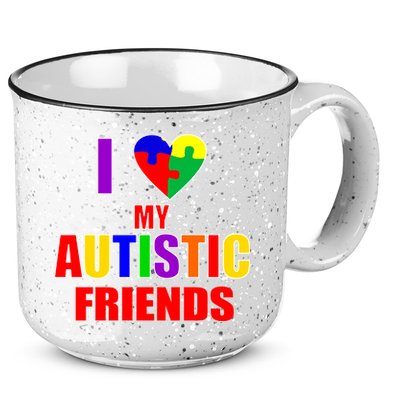 I Love My Autistic Friends 15oz Campfire Ceramic Mug
