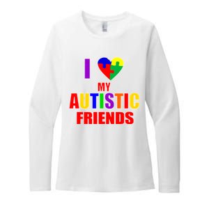 I Love My Autistic Friends Womens CVC Long Sleeve Shirt