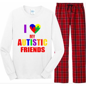 I Love My Autistic Friends Long Sleeve Pajama Set