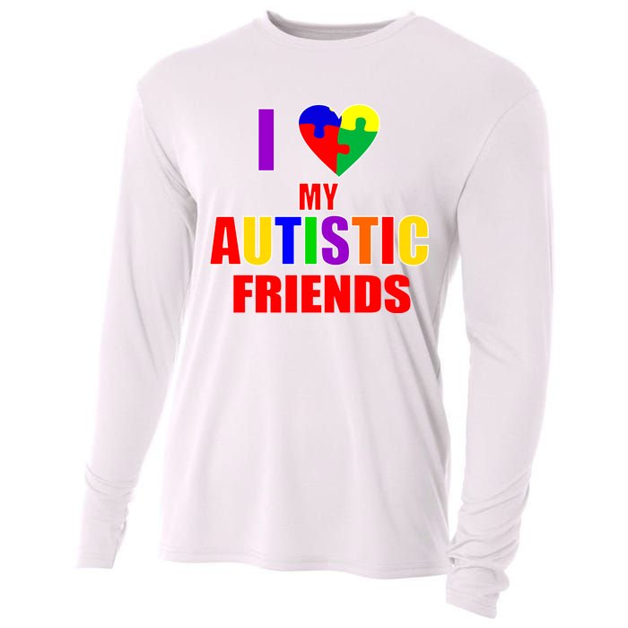 I Love My Autistic Friends Cooling Performance Long Sleeve Crew