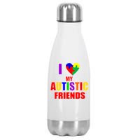 I Love My Autistic Friends Stainless Steel Insulated Water Bottle