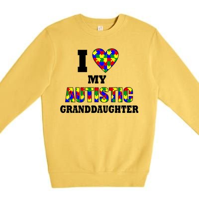 I Love My Autistic Granddaughter Autism Premium Crewneck Sweatshirt