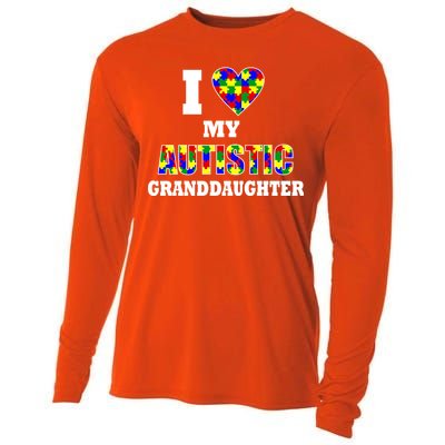 I Love My Autistic Granddaughter Autism Cooling Performance Long Sleeve Crew