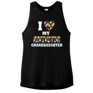 I Love My Autistic Granddaughter Autism Ladies PosiCharge Tri-Blend Wicking Tank