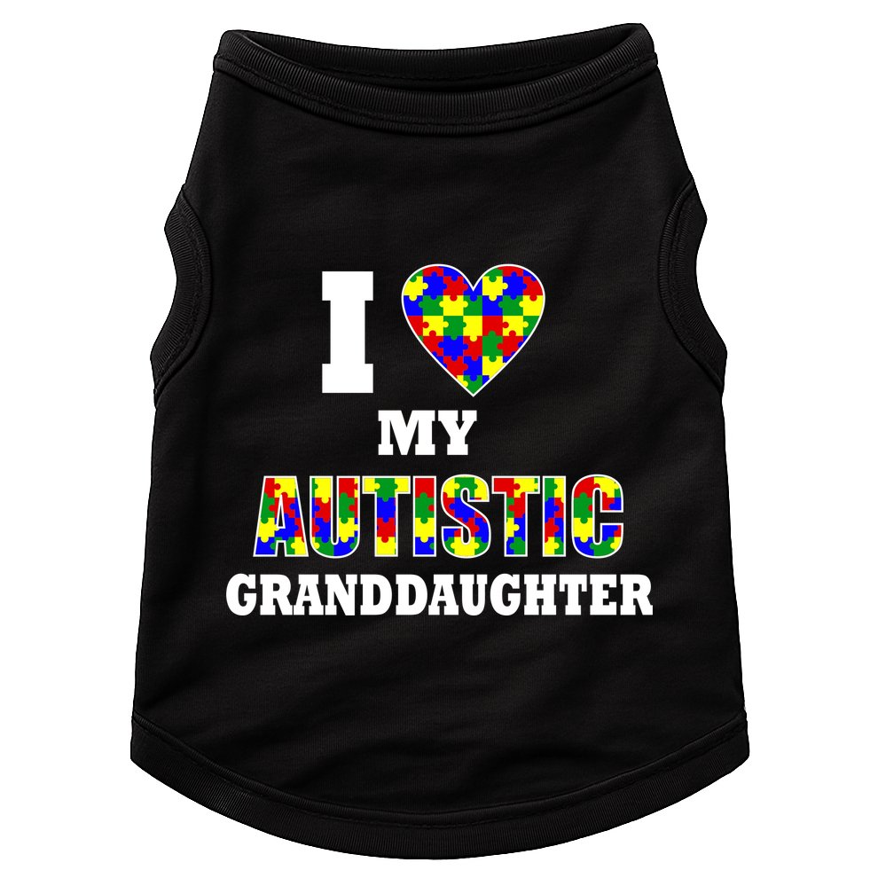 I Love My Autistic Granddaughter Autism Doggie Tank