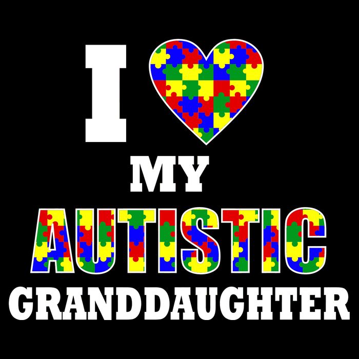 I Love My Autistic Granddaughter Autism Doggie Tank