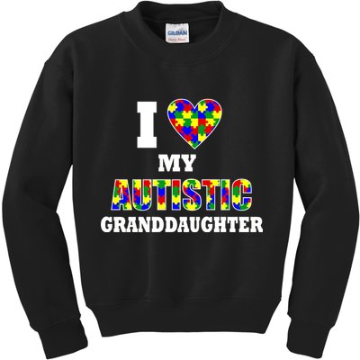 I Love My Autistic Granddaughter Autism Kids Sweatshirt