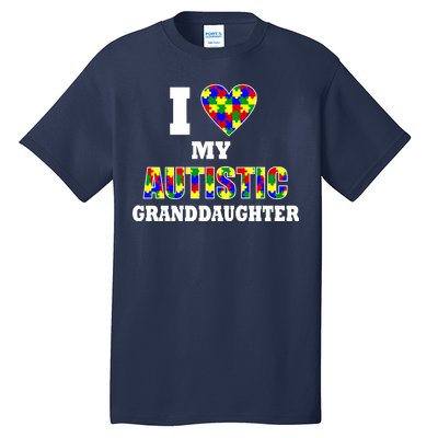 I Love My Autistic Granddaughter Autism Tall T-Shirt