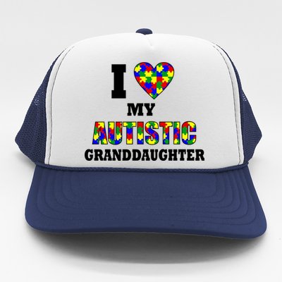 I Love My Autistic Granddaughter Autism Trucker Hat