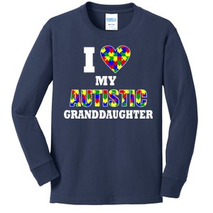 I Love My Autistic Granddaughter Autism Kids Long Sleeve Shirt